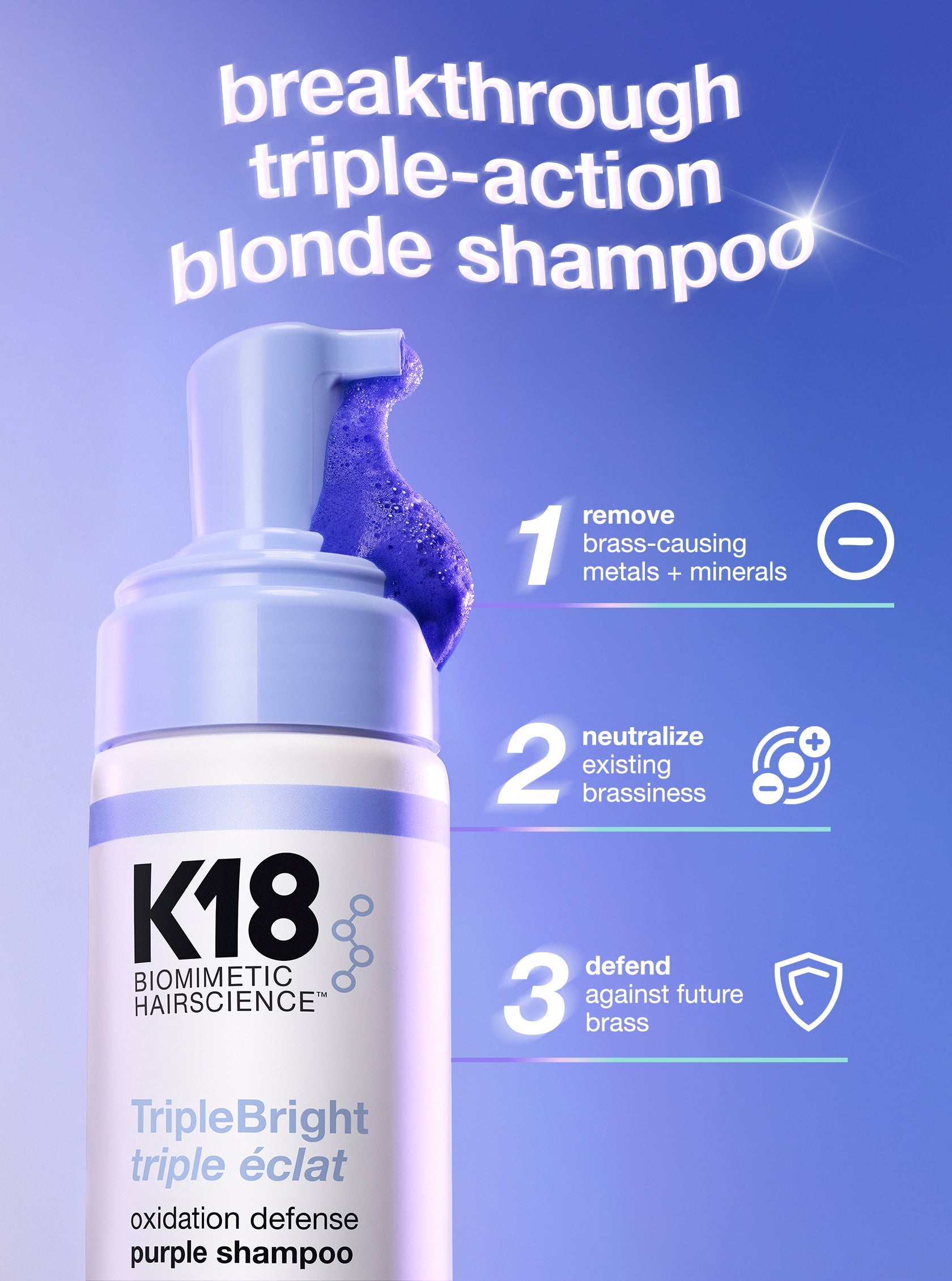 TripleBright oxidation defense purple shampoo 15 fl oz