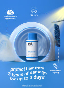 Imagen del acondicionador: protege el cabello de 3 tipos de daños hasta por 3 días*, agresores ambientales, rayos UV, peinado mecánico