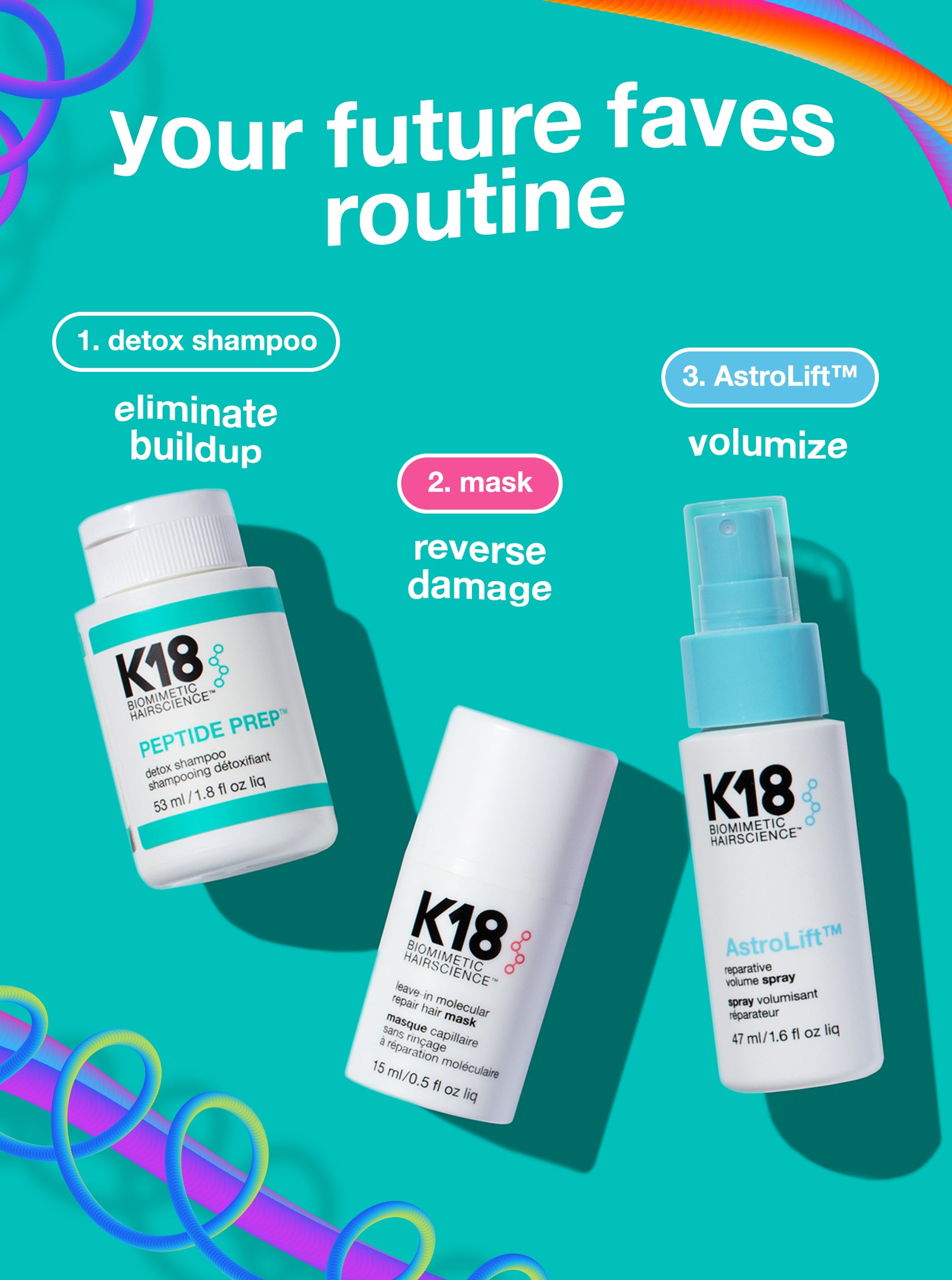 K18 ヘアケア トリートメントセット future faves minis | K18 Hair Pro