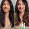 Before and after using k18 professional leave in hair mask and professional hair mist. 