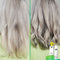Before and after using k18 professional leave in hair mask and professional hair mist. 