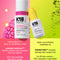 K18 HeatBounce hair product and oil on a pink and yellow background with text comparing their features.