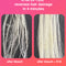 Biotech-powered K18PEPTIDE(TM) reverses hair damage in 4 minutes. Straight hair after bleach without K18and straight hair after bleach with K18.