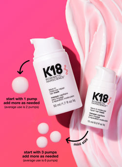 Tamaño completo, dejar la mascarilla puesta: comience con 1 bomba y agregue más según sea necesario. Mascarilla de tamaño mini: comience con 3 aplicaciones y agregue más según sea necesario. 